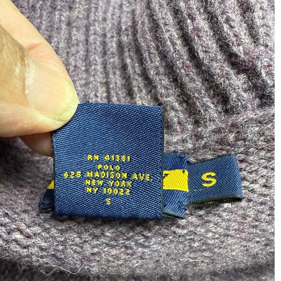 Vintage Rugby Ralph Lauren Women Cardigan Wool Sweater Size Small Purple Preppy - Picture 5 of 7